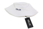RLX RALPH LAUREN Golf Women Cap 57 CM White Unisex Patch Logo Bucket Hat Casual