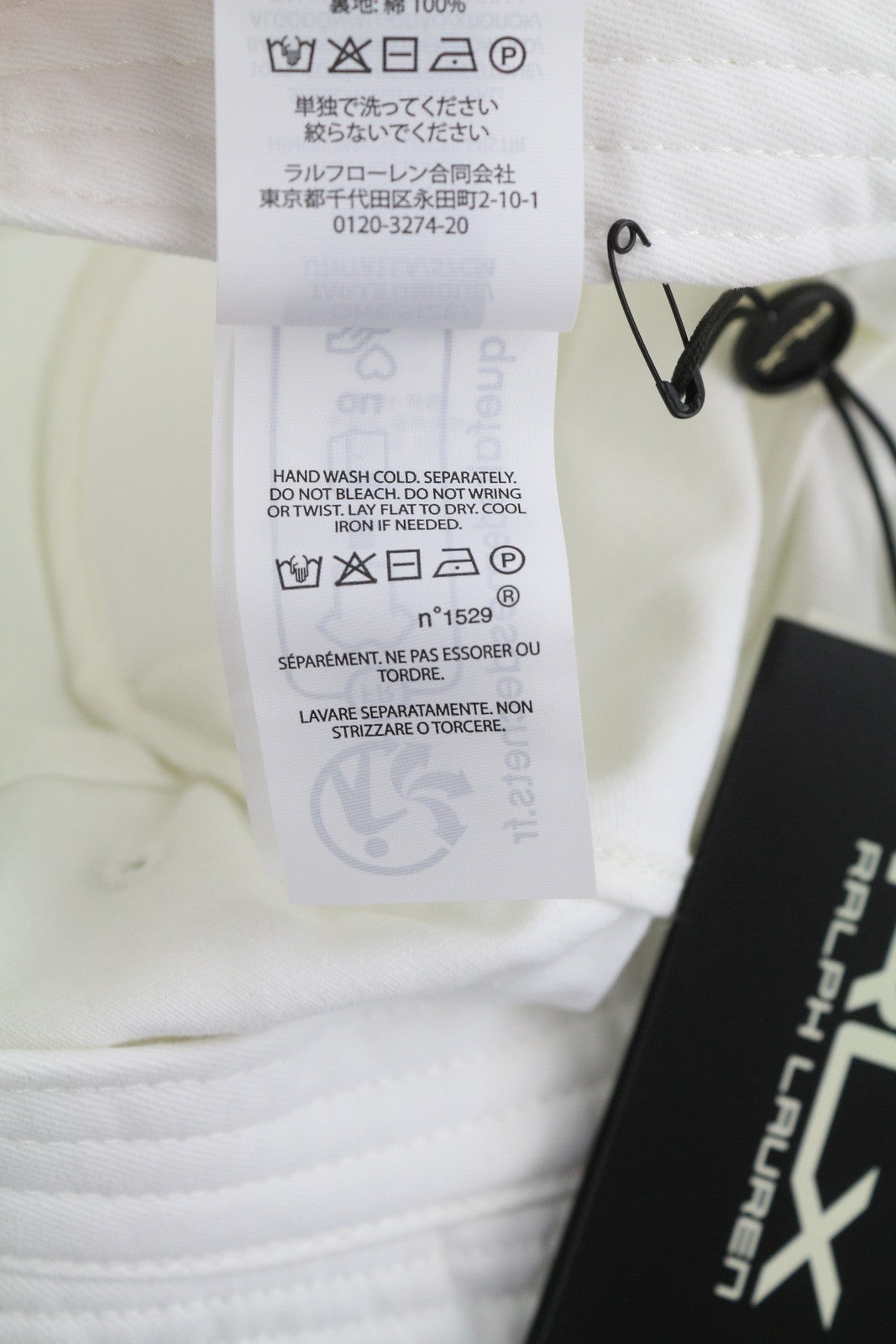 RLX RALPH LAUREN Golf Women Cap 57 CM White Unisex Patch Logo Bucket Hat Casual