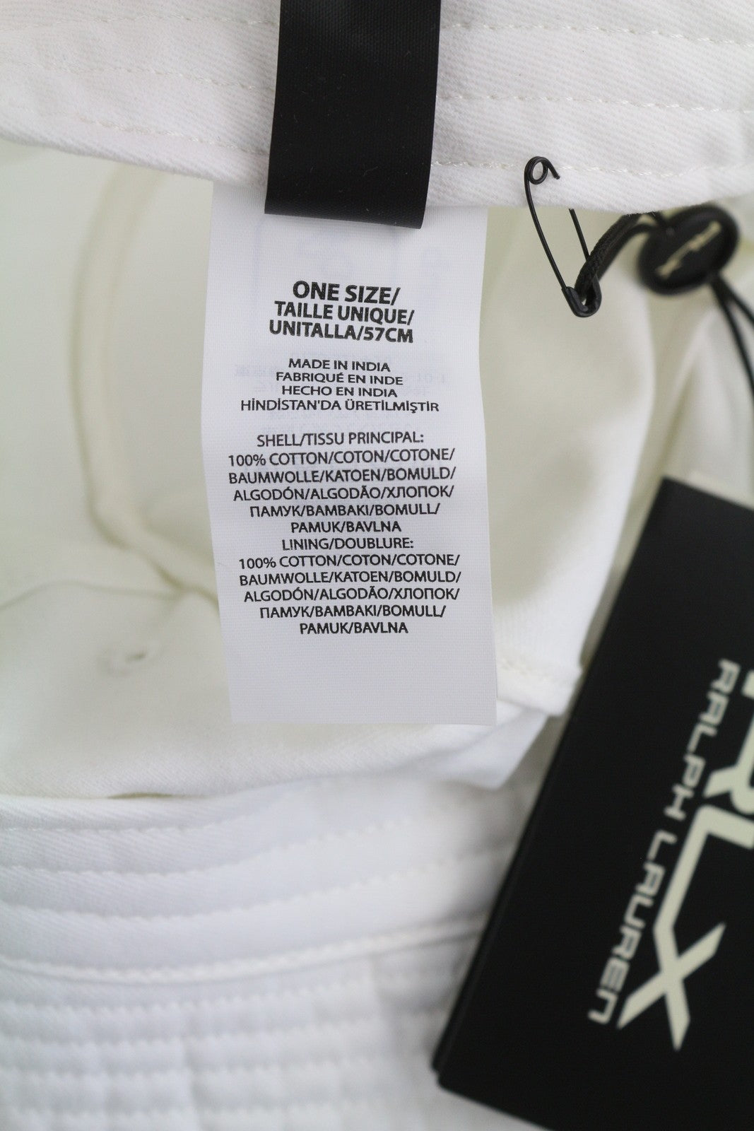 RLX RALPH LAUREN Golf Women Cap 57 CM White Unisex Patch Logo Bucket Hat Casual