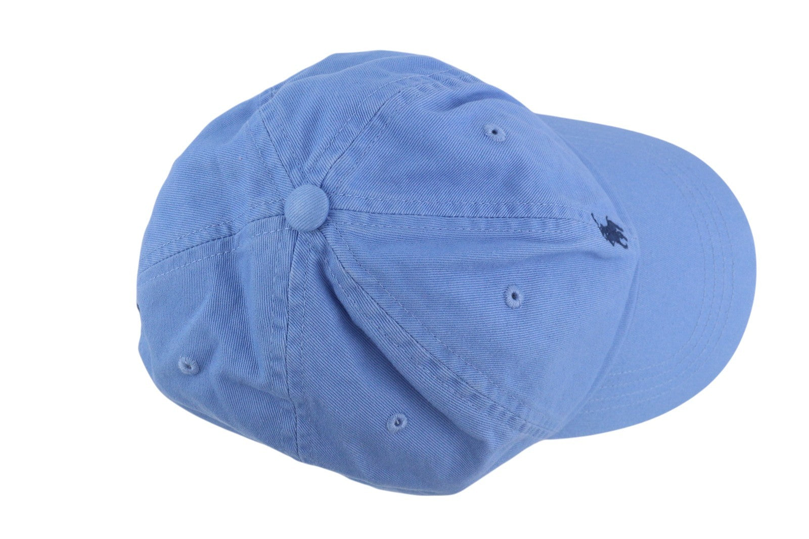 RALPH LAUREN Men Cap 59 CM Blue Embroidered Logo Cotton Baseball RRP€60