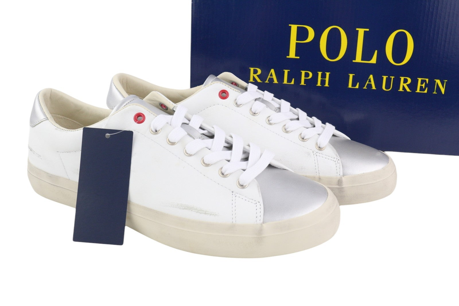 RALPH LAUREN Longwood-SK-VLC Men Sneakers EU42 Leather Trainers RRP€130