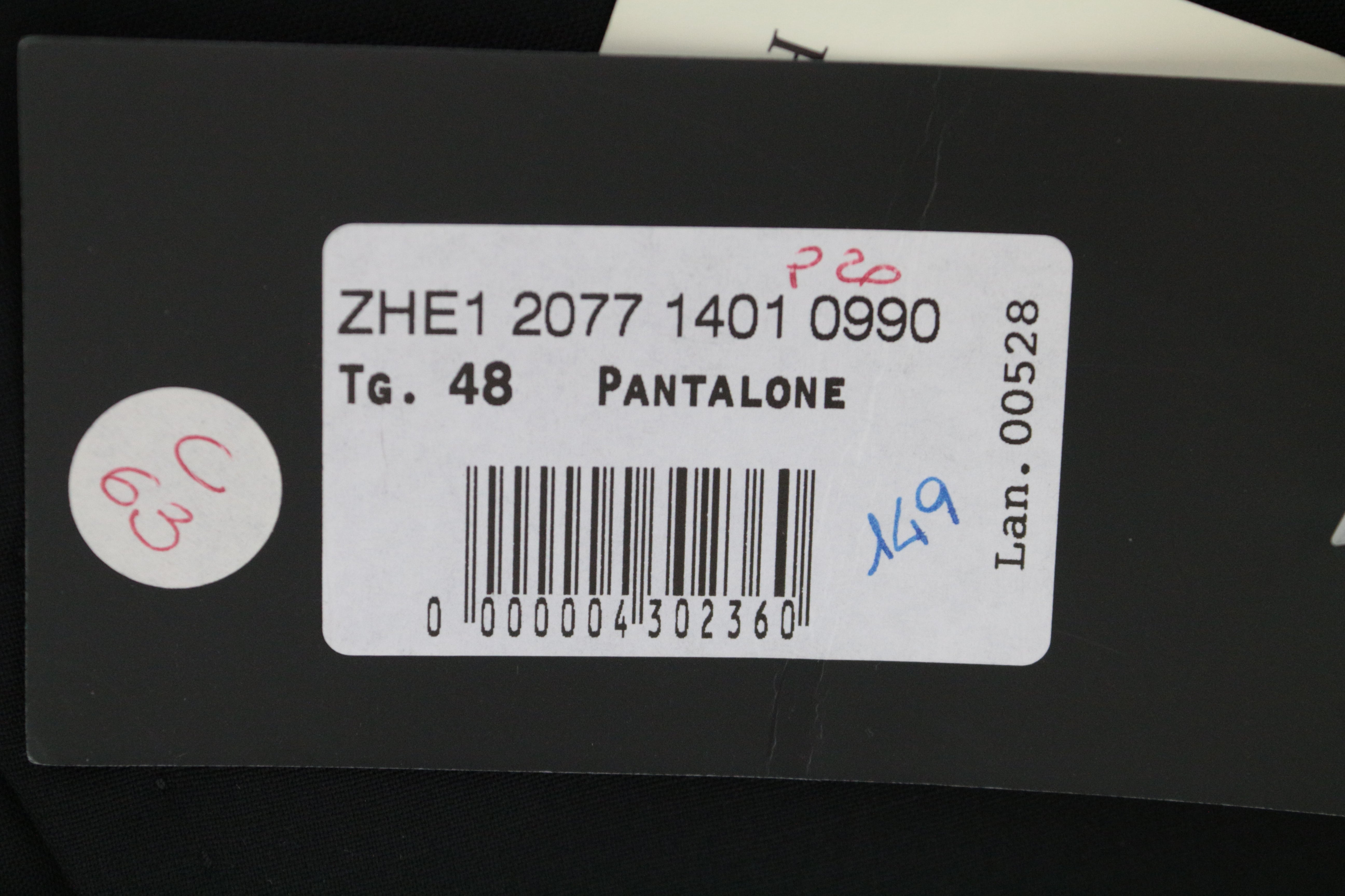 JOHN RICHMOND Men's 48 Black Virgin Wool Zip-Fly Chino Style Smart Trousers