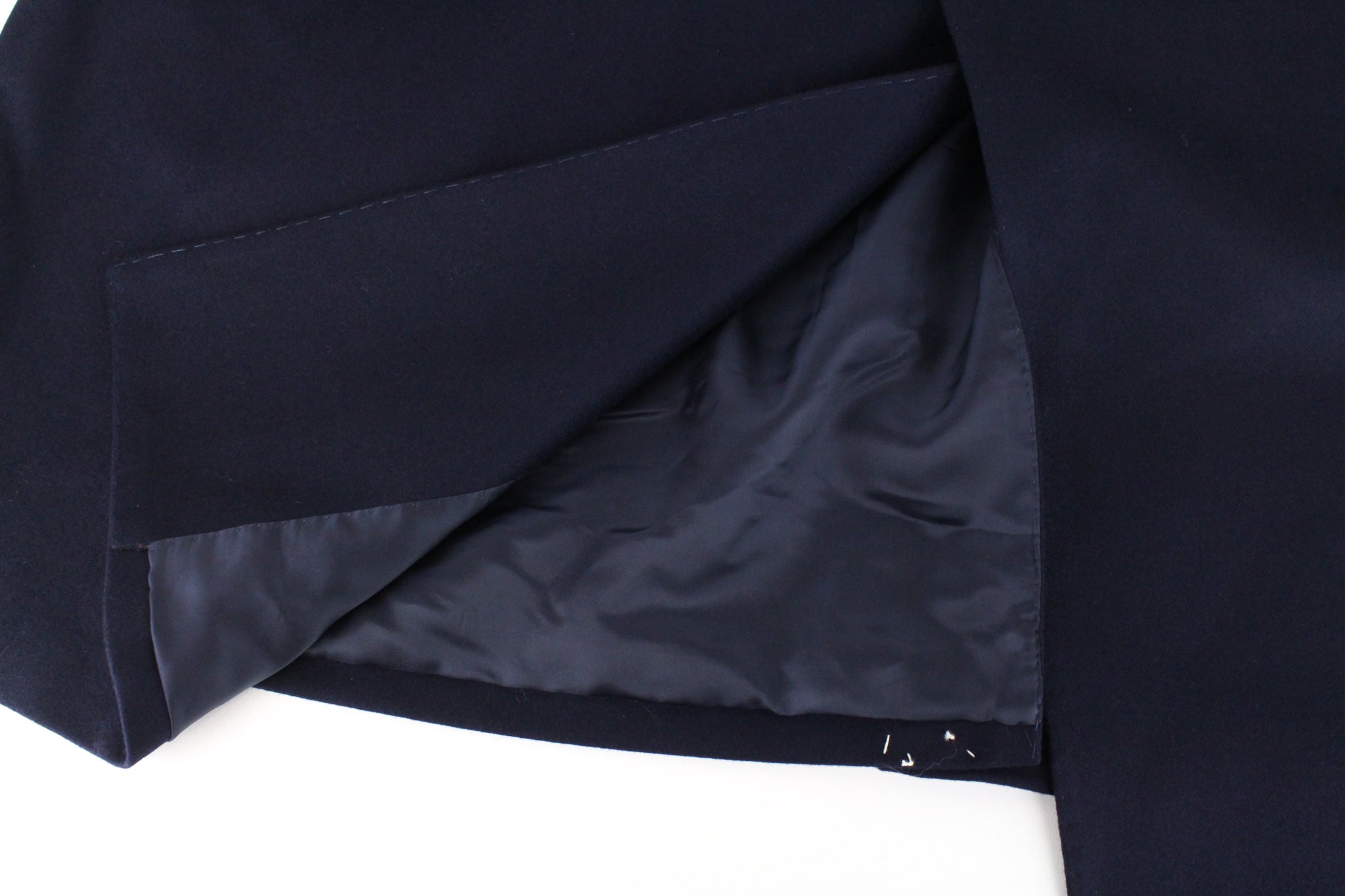 SUITSUPPLY Vicenza Men's UK52R Wool Dark Blue Mid-Length Lined Flannel Coat