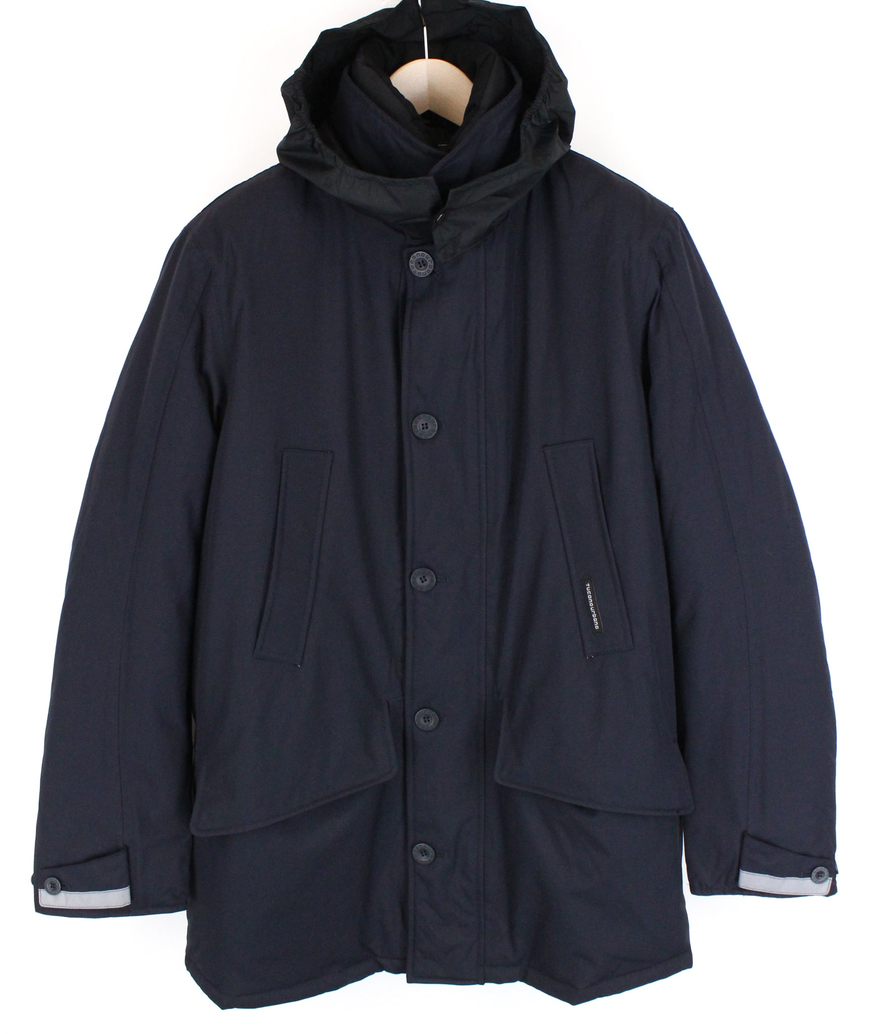 TUCANO URBANO Men's S Navy Waterproof Reflective Padded Hooded Jacket