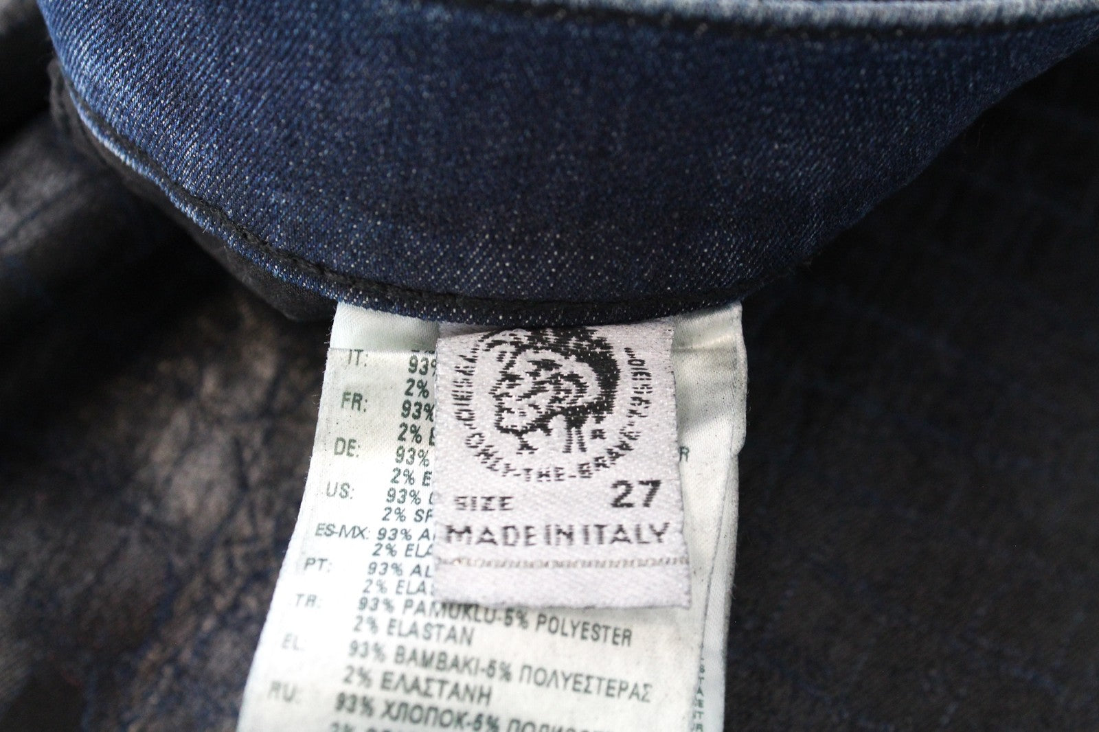 DIESEL D-Luite-SX-T 0094R Women's W27 Flared Jogg Coated Animal Print Jeans