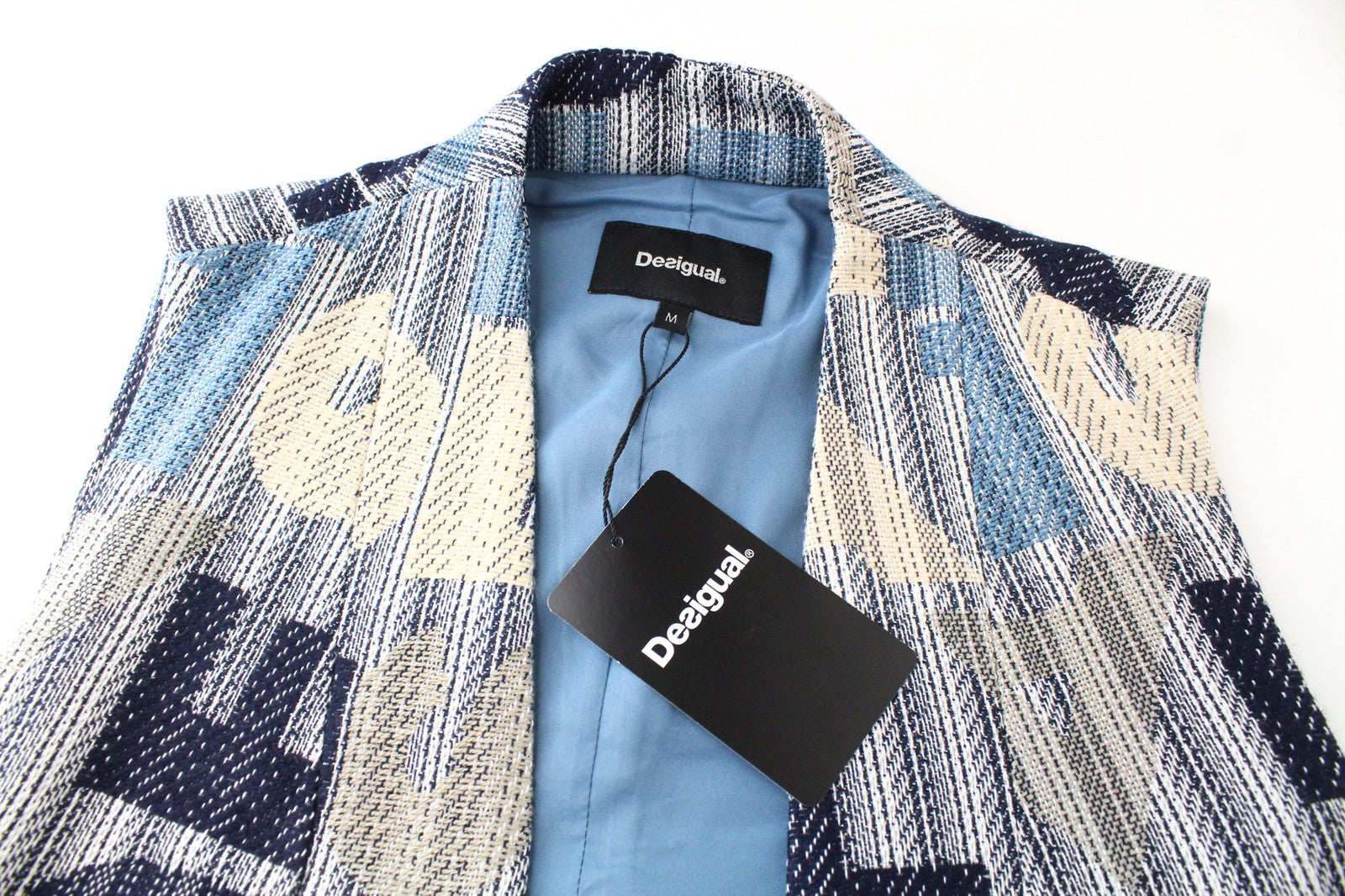 DESIGUAL Letters Women's M Abstract Logo Print Pullover Pocket Waistcoat