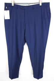 SUITSUPPLY Brescia Men's UK42R Blue Classic Lined Formal Wool Trousers