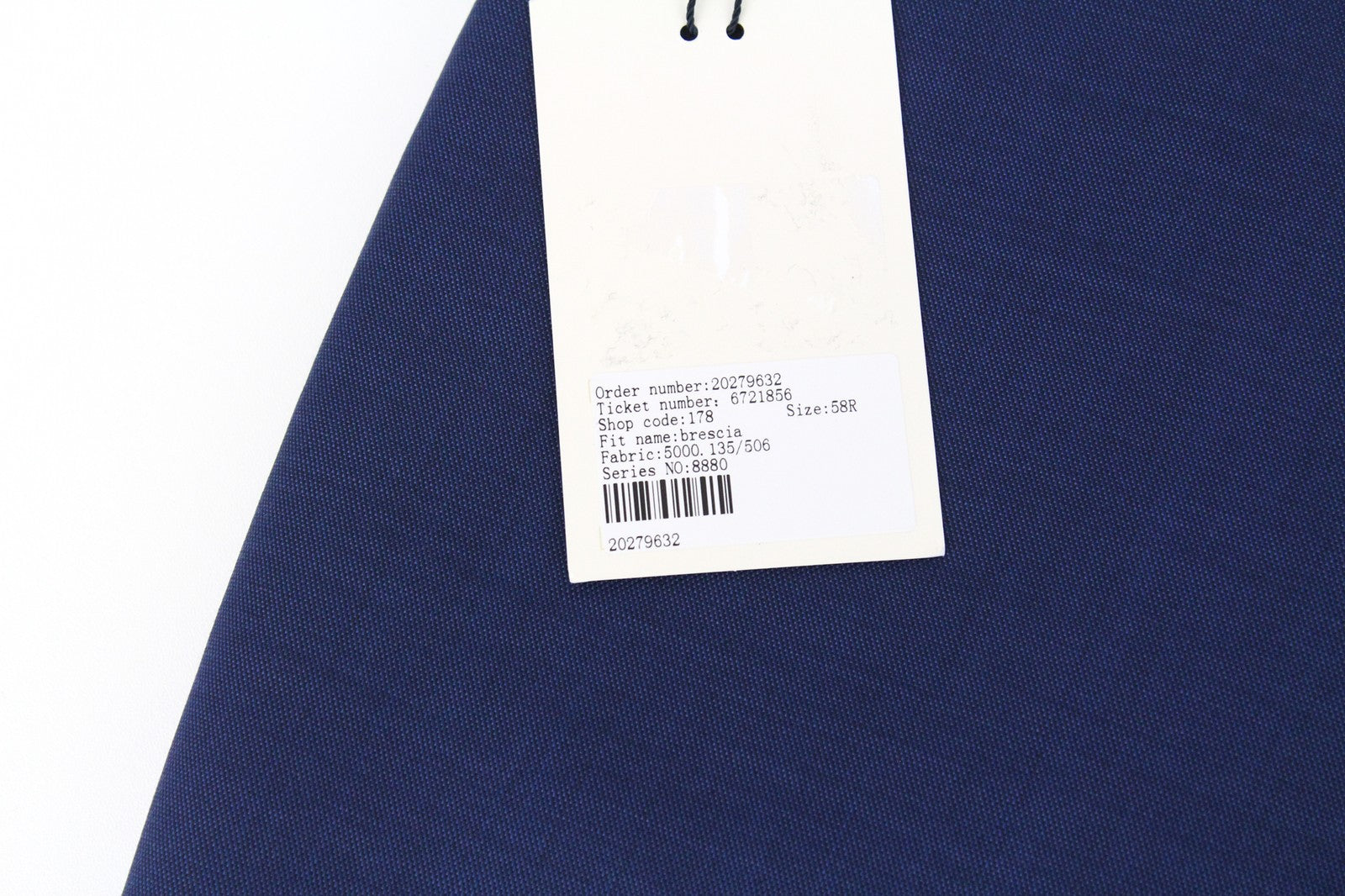 SUITSUPPLY Brescia Men's UK42R Blue Classic Lined Formal Wool Trousers