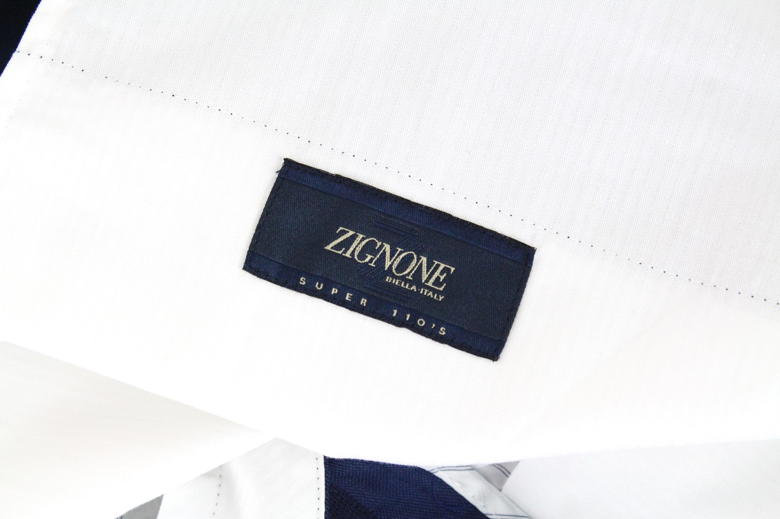 SUITSUPPLY Brescia Men's UK42R Blue Classic Lined Formal Wool Trousers