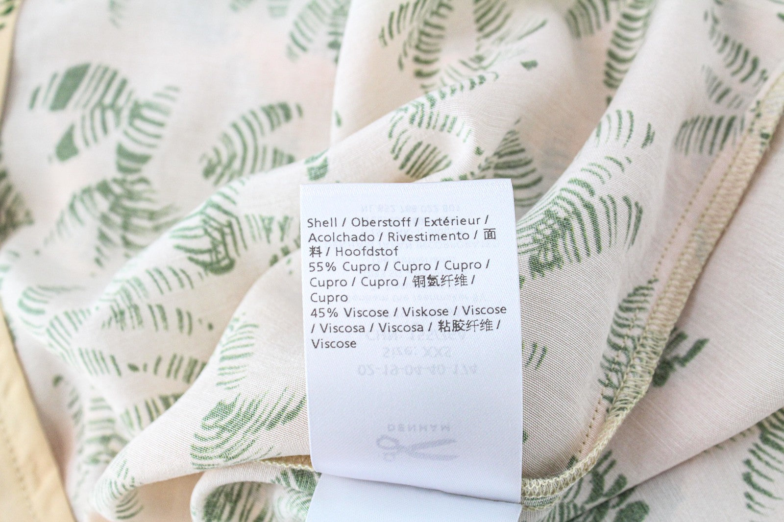 DENHAM Jessie Women's XS Orange Leaf Print Button-Up Palm Twill Blouse