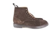 SUITSUPPLY Men's 43 Mid-Brown Suede Classic Lace-Up Dress Boots