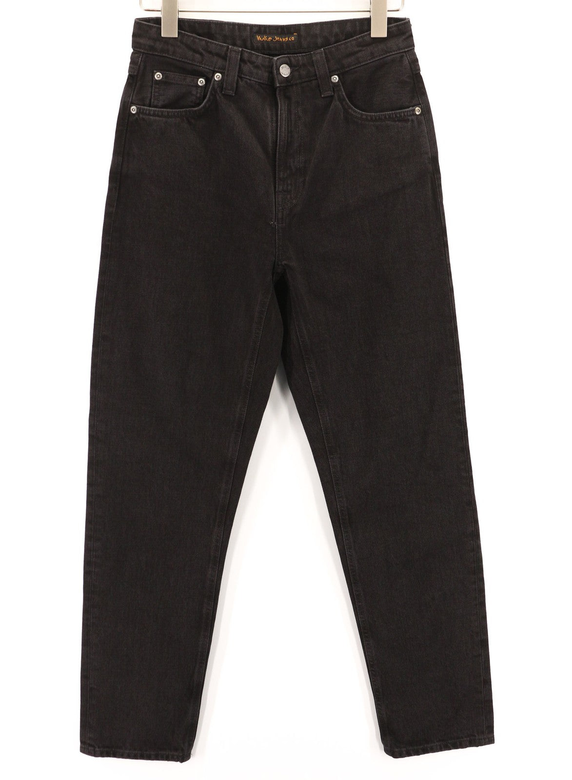 NUDIE JEANS Breezy Britt Women Jeans W29/L30 Regular Taper Fit Cotton Black