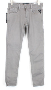 REPLAY Anbass W29/L32 Men's Slim Fit Grey Denim Cotton Stretch 5-Pocket