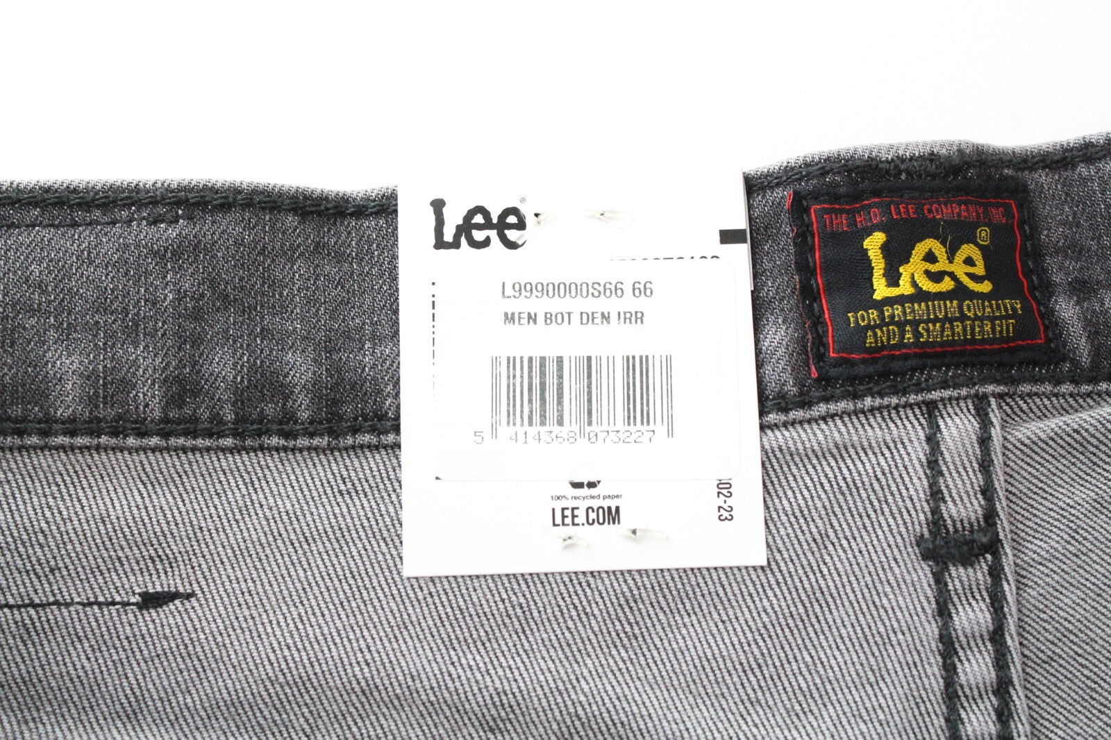 LEE Rider W30/L32 Men's Slim Fit Grey Washed Stretch Denim Cotton Jeans