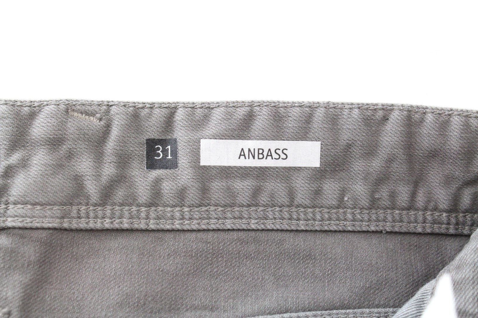 REPLAY W31/L34 Anbass Jeans Slim Fit Stretch Grey Cotton 5-Pocket Style