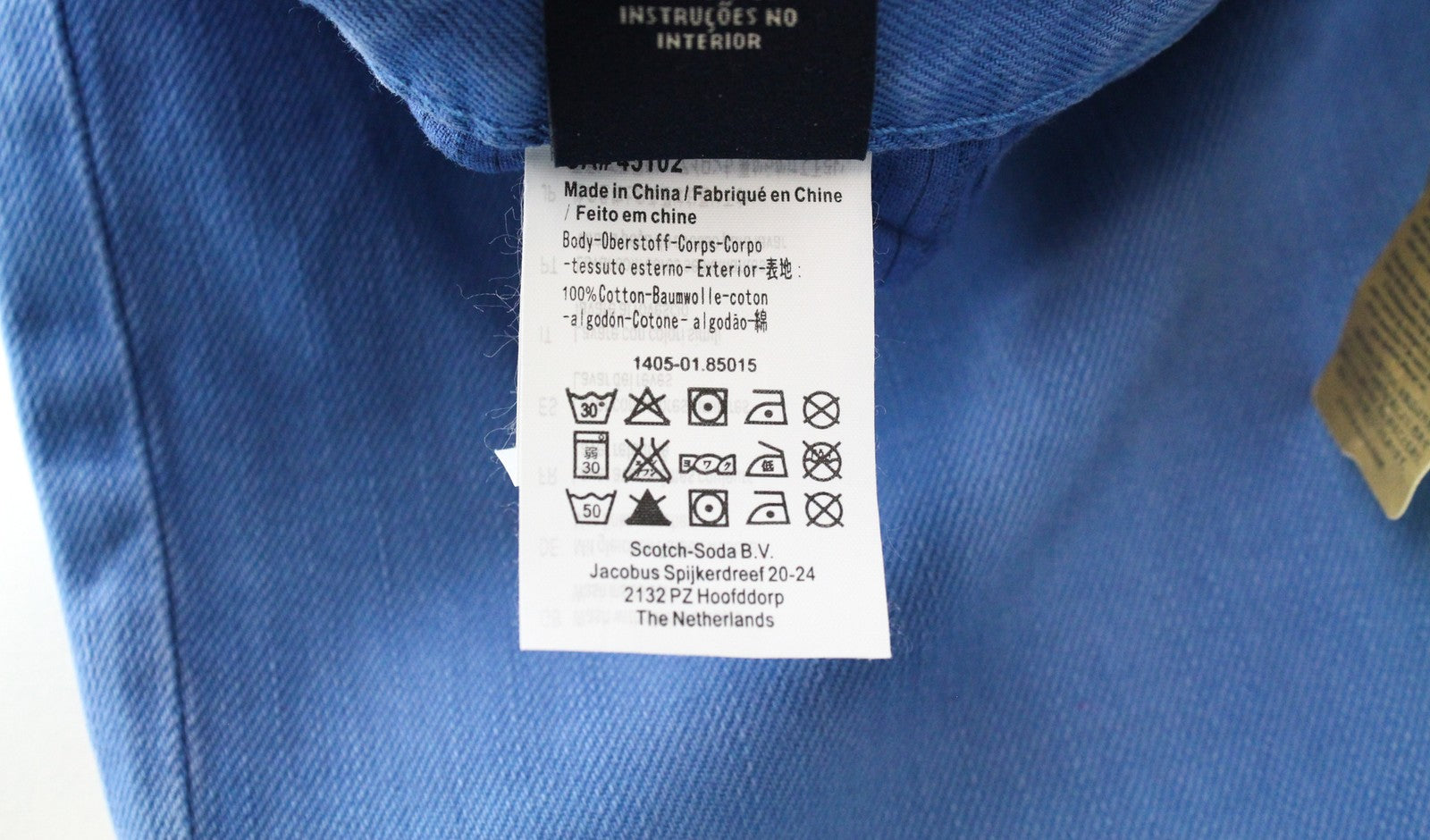 SCOTCH & SODA Ralston W31/L34 Slim Blue Denim Dyed Pure Cotton Men's Jeans