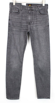 LEE Rider W31/L34 Grey Casual Slim Cotton Stretch Men's Washed Fit Jeans