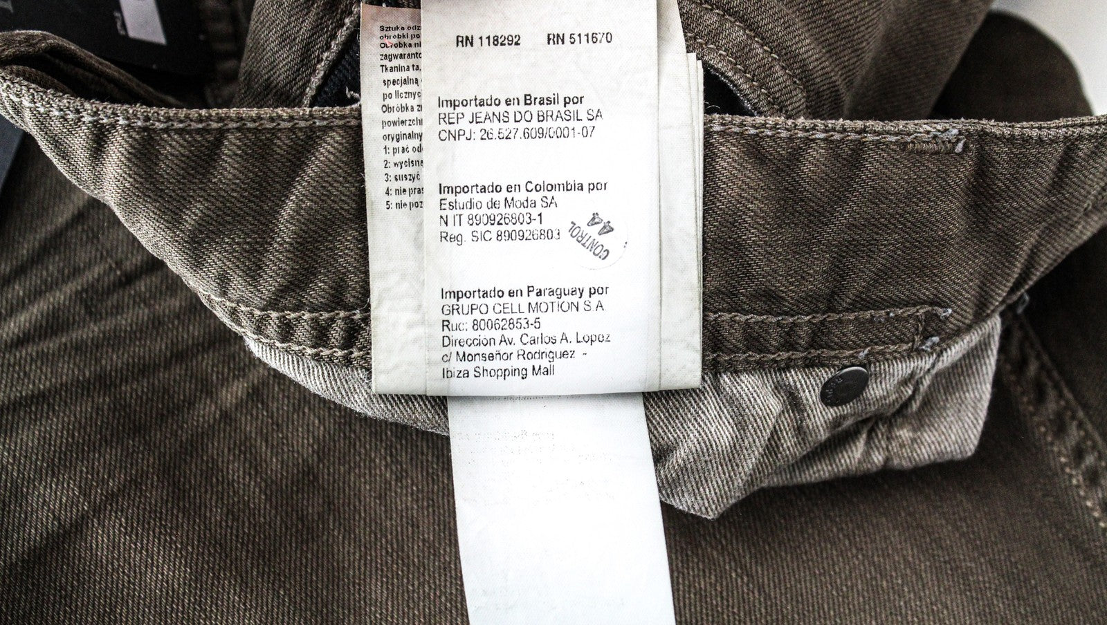 REPLAY Grover W30/L34 Straight Washed Brown Denim Stretch Cotton Fit Jeans