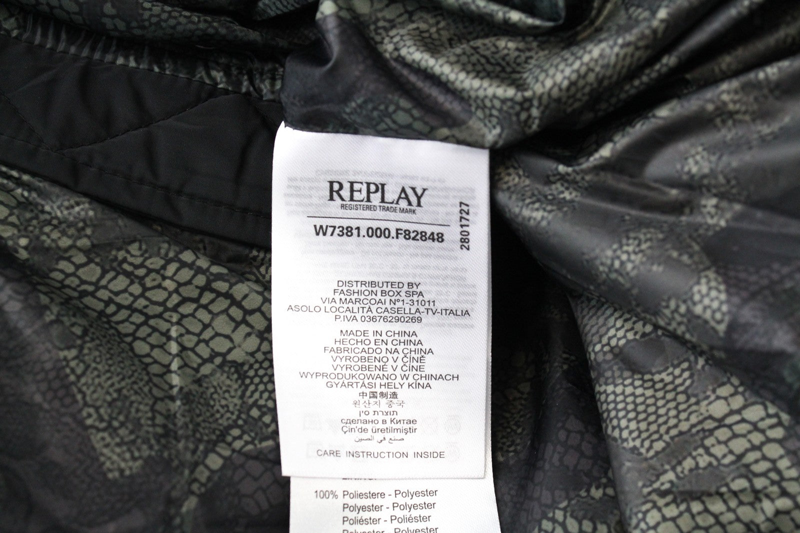 REPLAY Women's Jacket M Black Faux Fur Padded Hooded Lined Zipped Parka