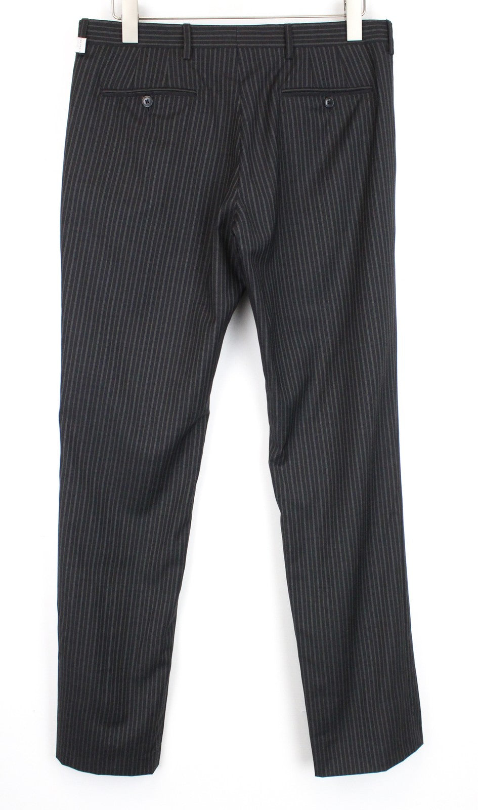 RICHMOND Men's Wool Trousers 48 Grey Striped Patterned Formal Classic Look