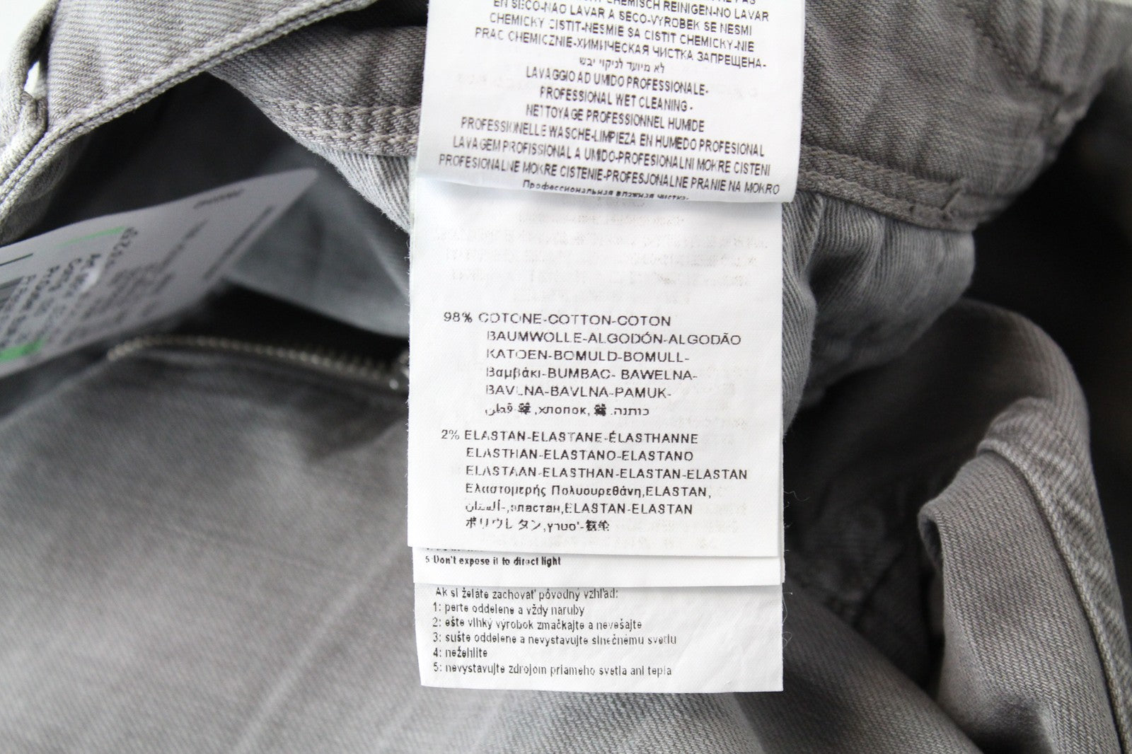 REPLAY Anbass W29/L30 Men's Slim Cotton Stretch Grey Casual 5-Pockets Jeans