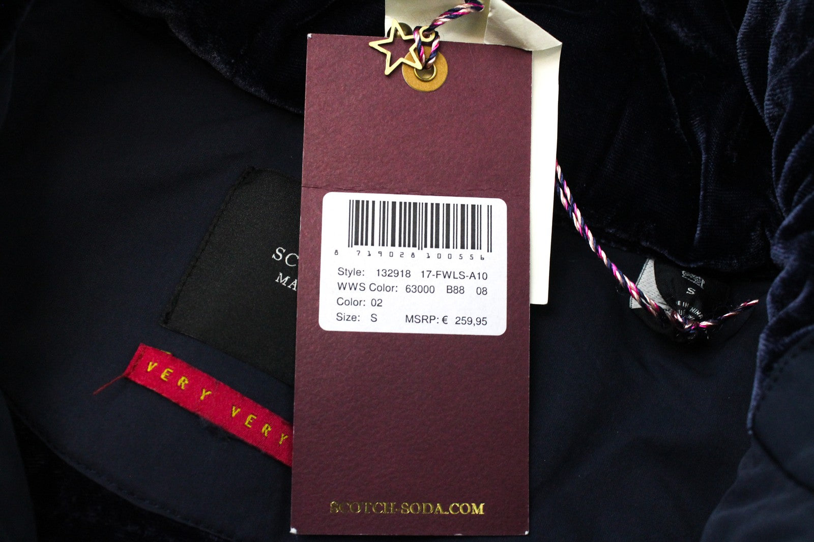 MAISON SCOTCH Women's Jacket S Blue Hooded Lined Padded Casual Outerwear