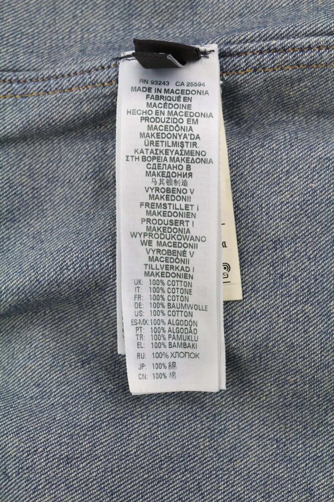 DIESEL D-Milly-Sp Men Shirt 2XL Denim Snap Buttons Spread Neck Blue RRP€195