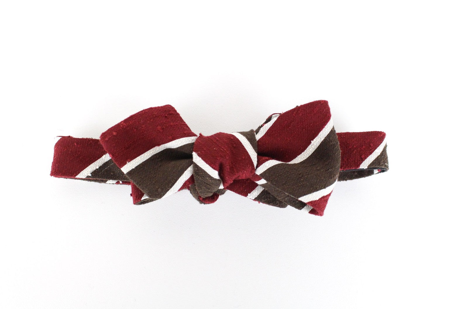 SUITSUPPLY Red Brown Pure Silk Bowtie Men's Pre-Tied Formal Style