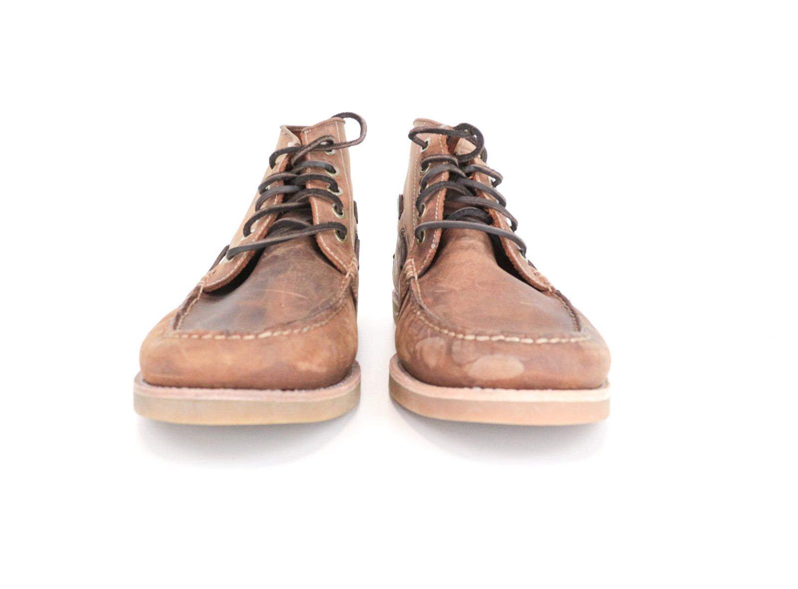 SUITSUPPLY Men's EU44 Brown Lace-Up High Top Casual Shoes