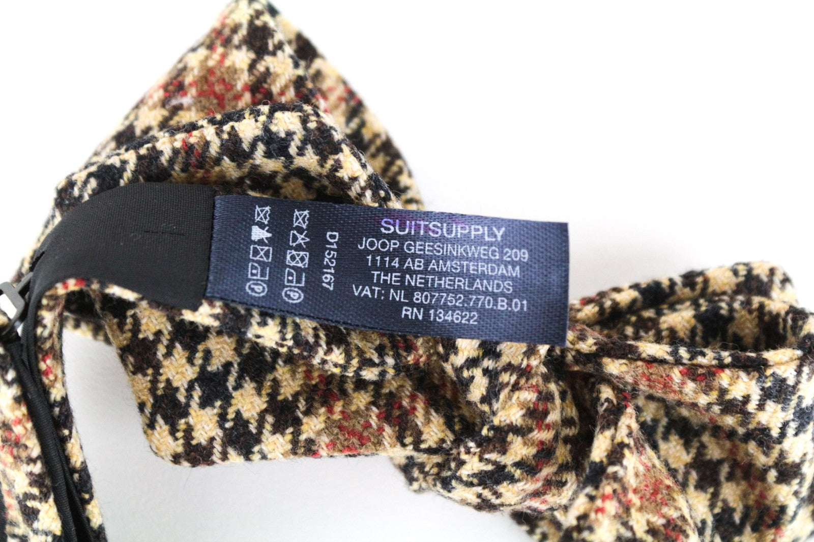 SUITSUPPLY Brown Wool Cashmere Bowtie OS Patterned Pre-Tied Men's