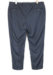 SUITSUPPLY UK42S Brescia Wool Trousers Men's Navy Pleated Formal