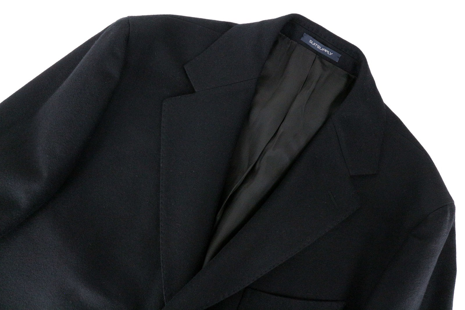 SUITSUPPLY Vicenza UK40S Black Wool Cashmere Men's Classic Coat