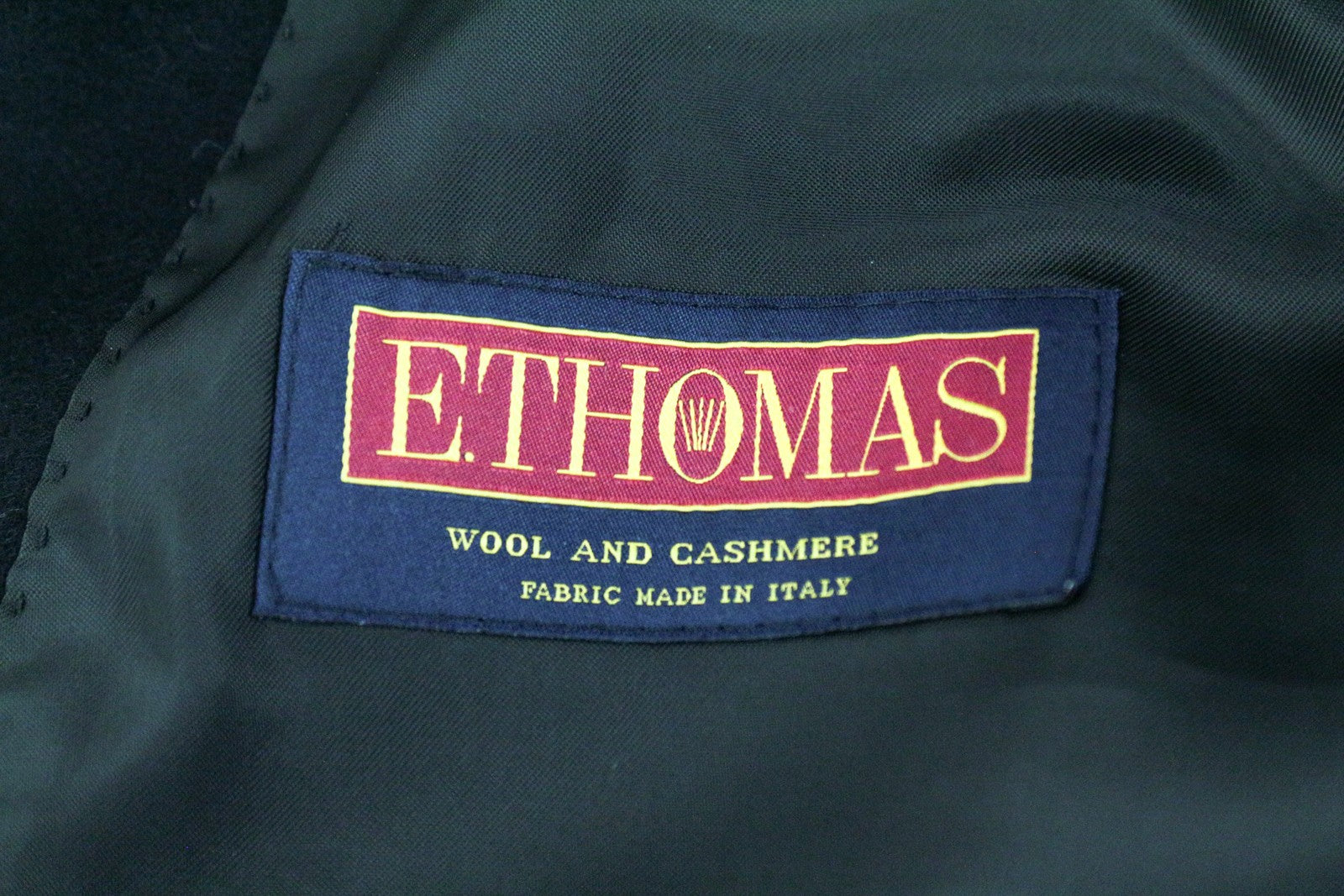 SUITSUPPLY Vicenza UK40S Black Wool Cashmere Men's Classic Coat