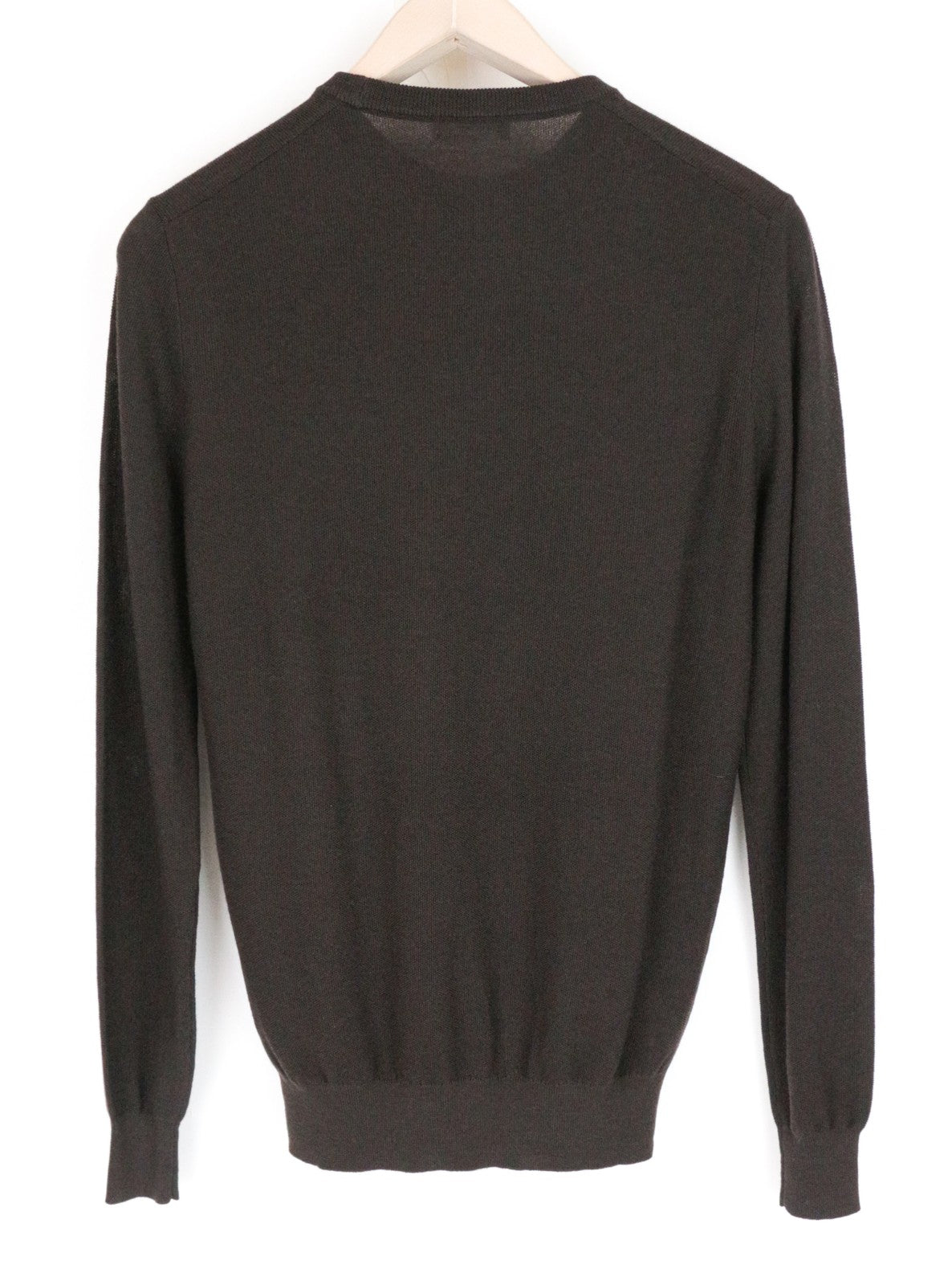 SUITSUPPLY XS Men's Dark Brown Pullover Merino Wool Sweatshirt