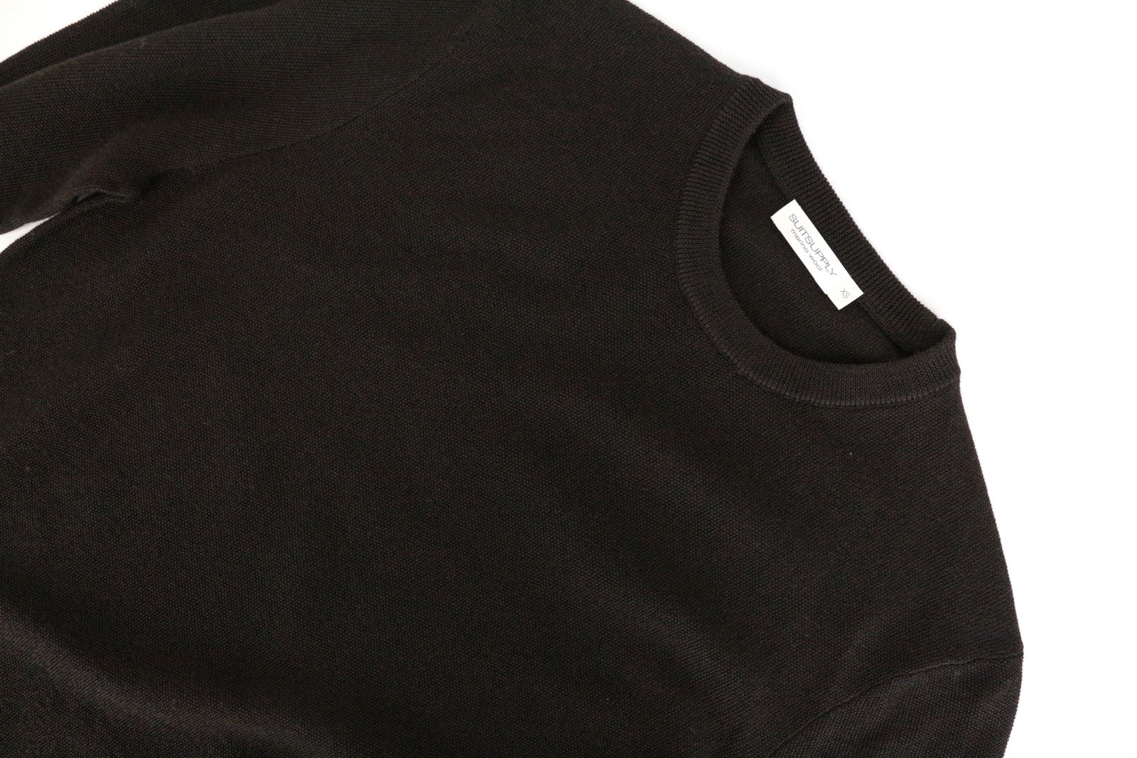 SUITSUPPLY XS Men's Dark Brown Pullover Merino Wool Sweatshirt