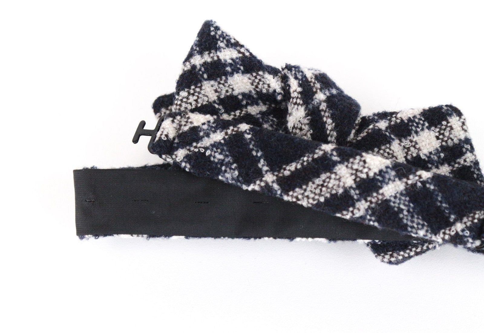 SUITSUPPLY Blue Checked Bowtie OS Wool Blend Pre-Tied Men's Formal