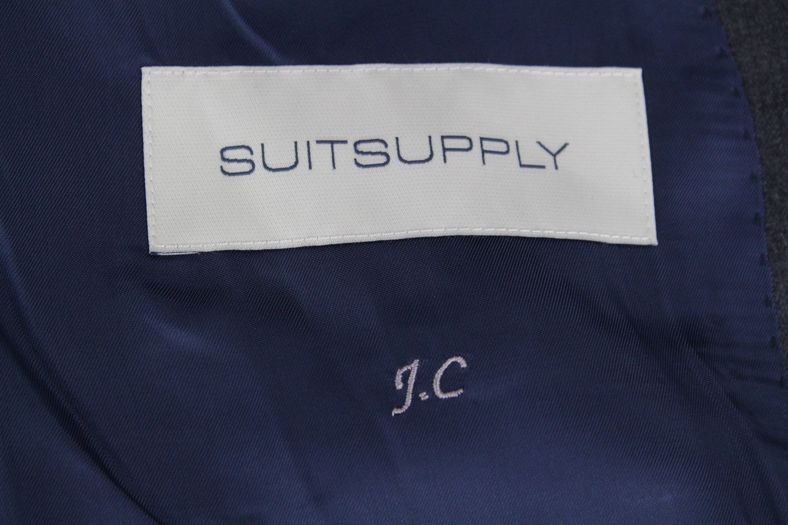 SUITSUPPLY La Spalla UK44S Men's Wool Grey Suit 2 Piece Single-Breasted