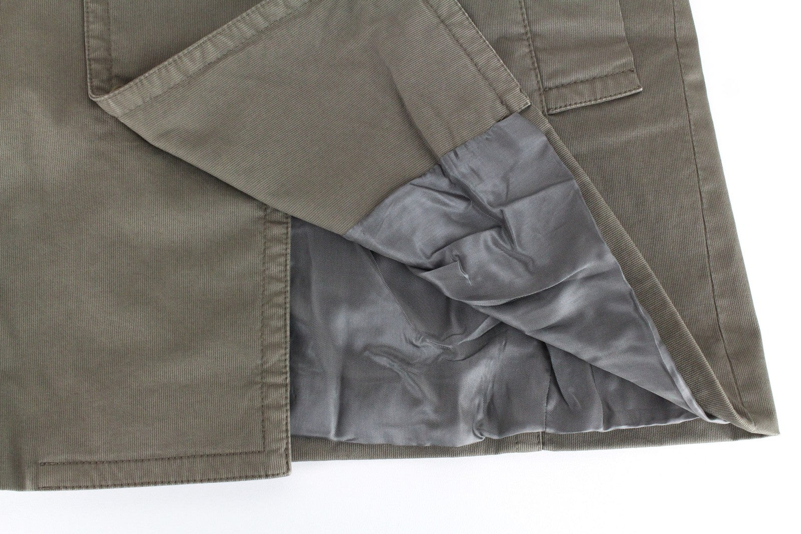 RICHMOND Men's Jacket 48 Green Stretch Cotton Casual Lined