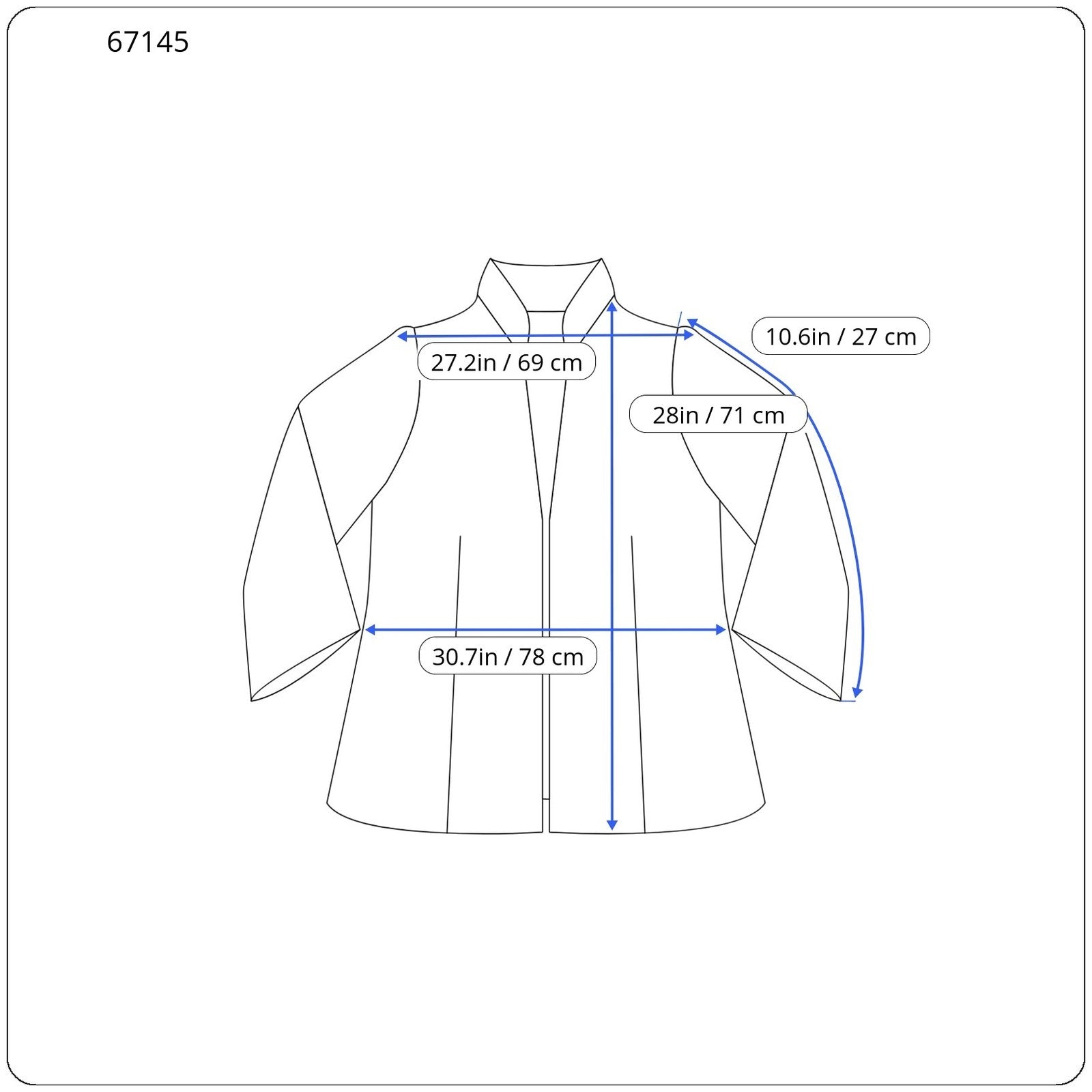 DESIGUAL Women's Jacket 42 Blue Wool Blend Check Short Sleeve Casual