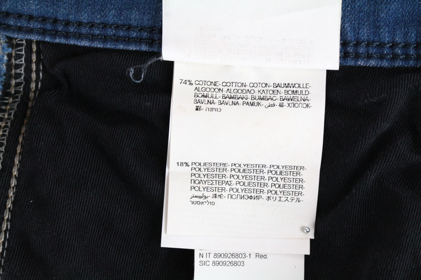 REPLAY Anbass Men's W32/L36 Slim Stretch Cotton Blend Blue Jeans