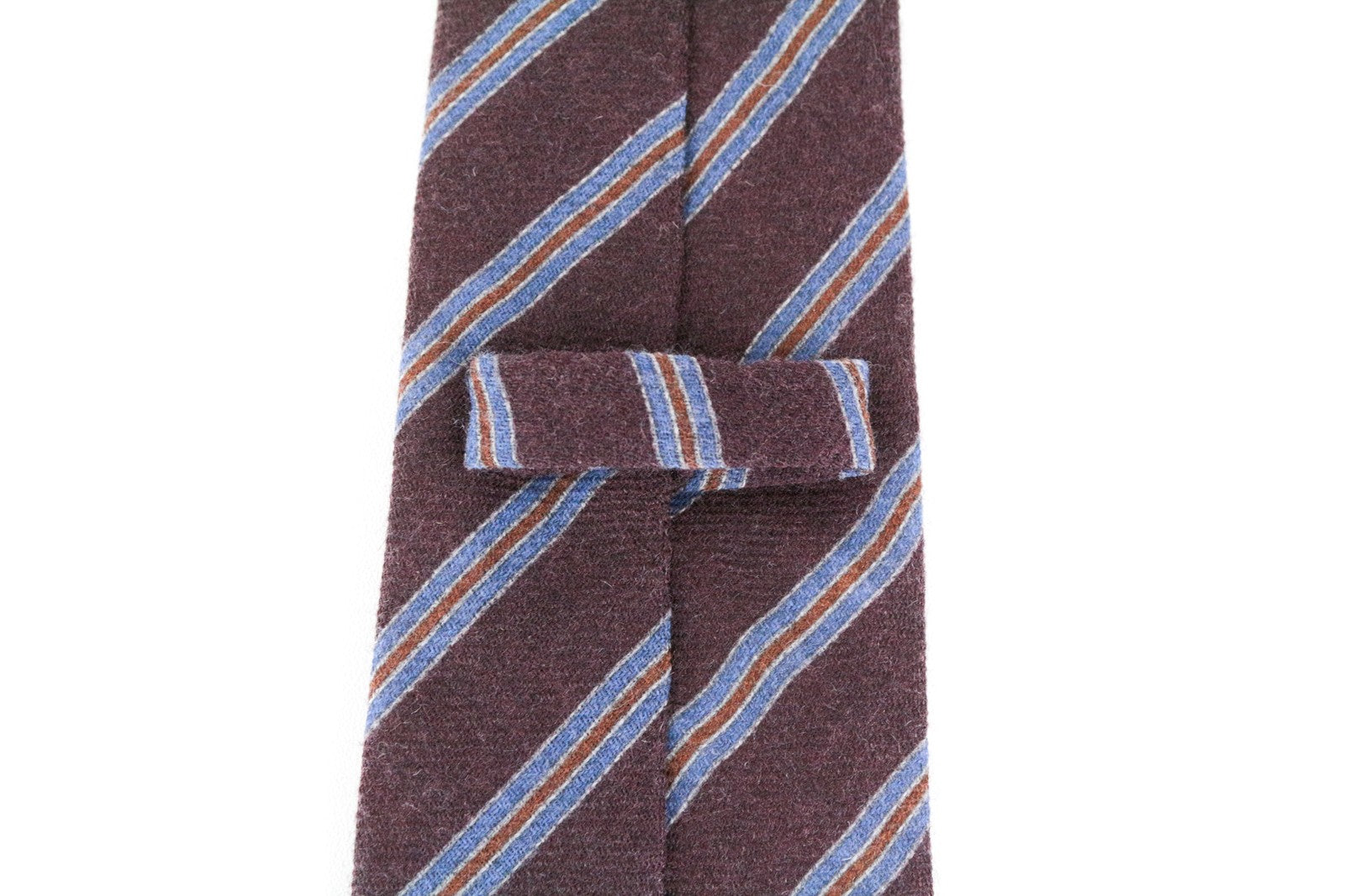 SUITSUPPLY Men's Tie ~150x8 Purple Wool Stripe Design Pointed-End Style