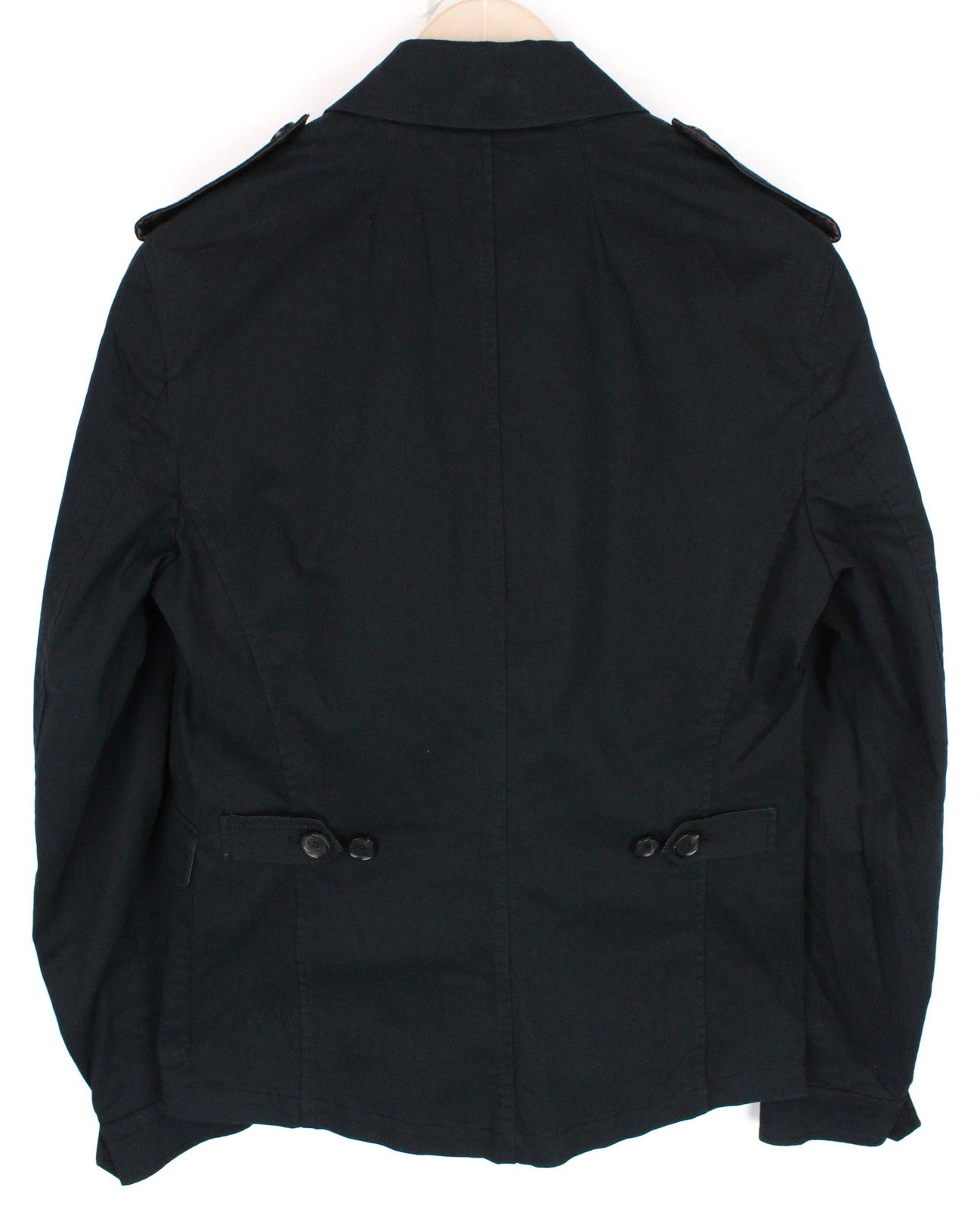 RICHMOND Men's Jacket 48 Navy Stretch Cotton Spread Collar