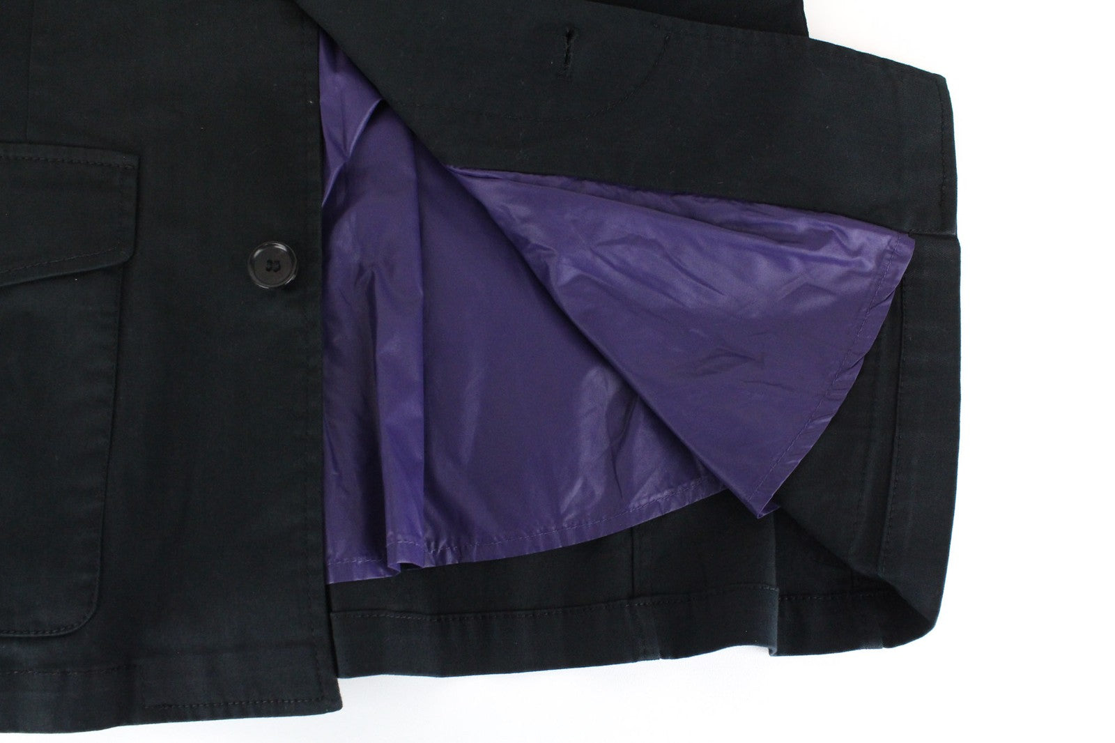 RICHMOND Men's Jacket 48 Navy Stretch Cotton Spread Collar