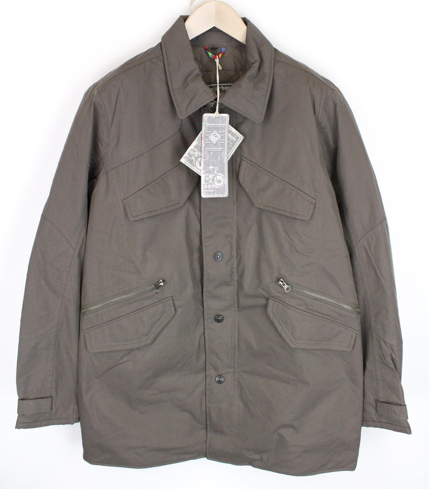 TUCANO URBANO Robin Men's M Brown Cotton Blend Jacket with Armour