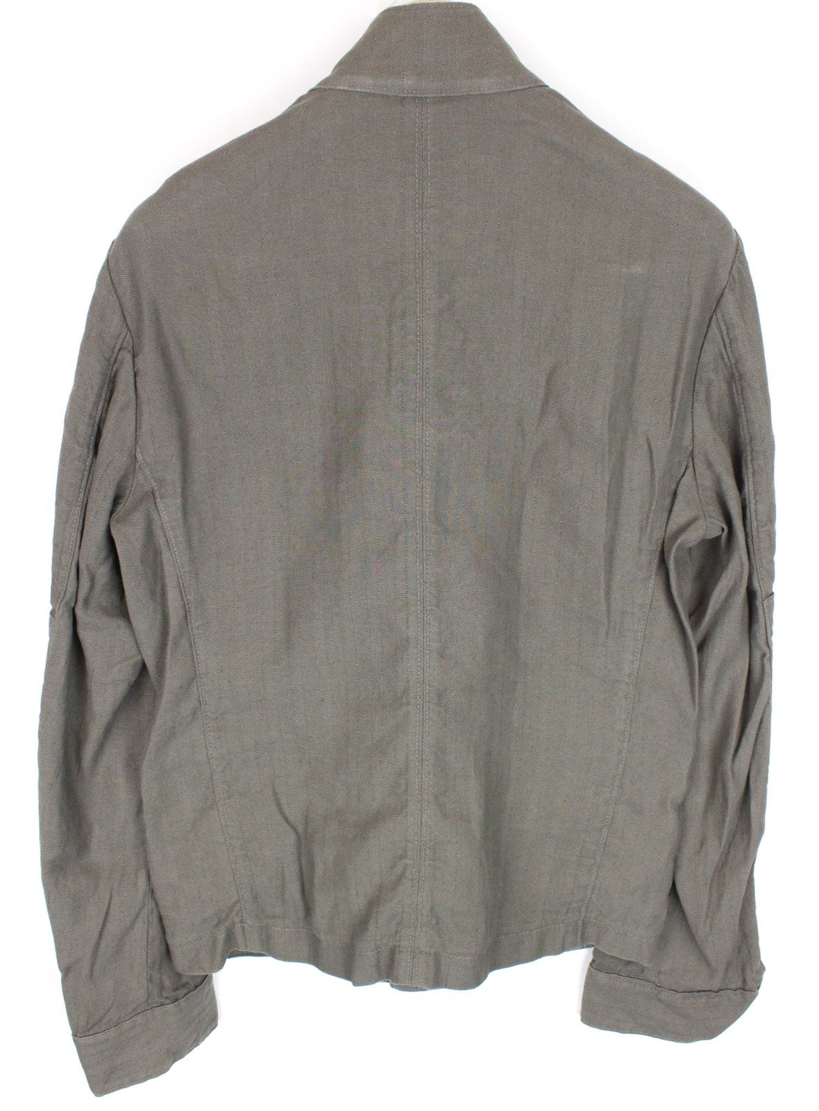 RICHMOND Men's Jacket 48 Brown Linen Cotton Light Single-Breasted Zip