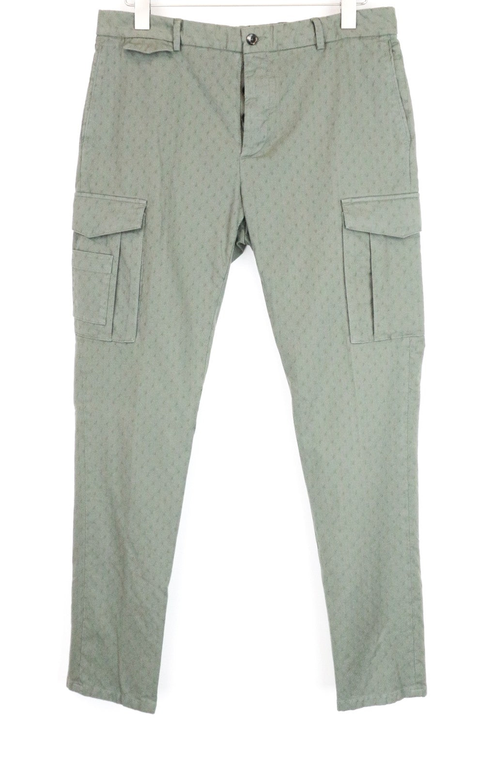 SCOTCH & SODA Atelier Men's W35/L30 Skinny Green Patterned Trousers