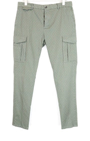 SCOTCH & SODA Atelier Men's W35/L30 Skinny Green Patterned Trousers