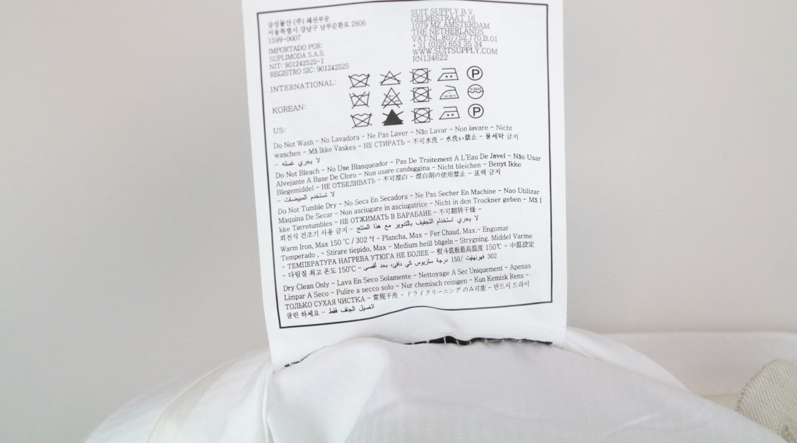 SUITSUPPLY La Spalla Men's UK38L Beige Cotton Linen Blend 2-Piece Suit