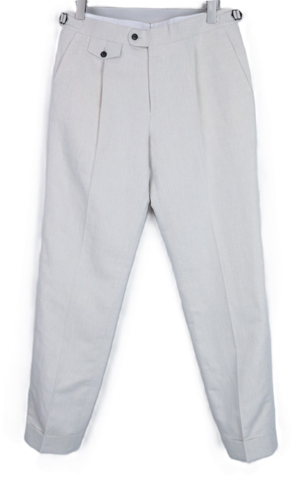 SUITSUPPLY La Spalla Men's UK38L Beige Cotton Linen Blend 2-Piece Suit