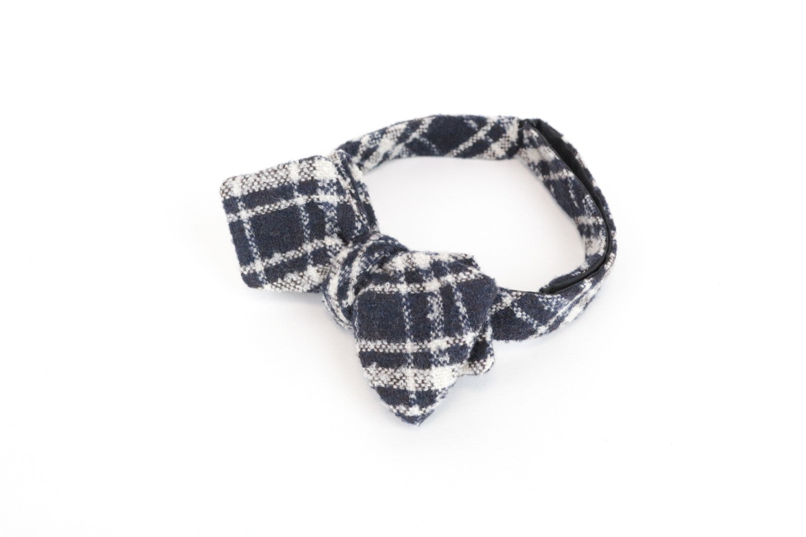 SUITSUPPLY Men's Navy OS Wool Blend Self-Tie Checked Bow Tie